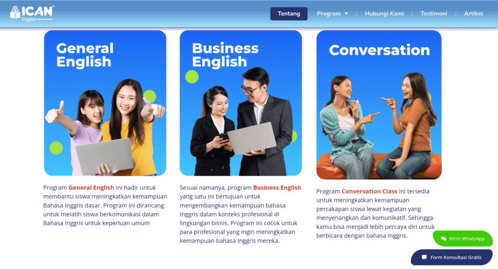 Kursus Bahasa Inggris di I Can English